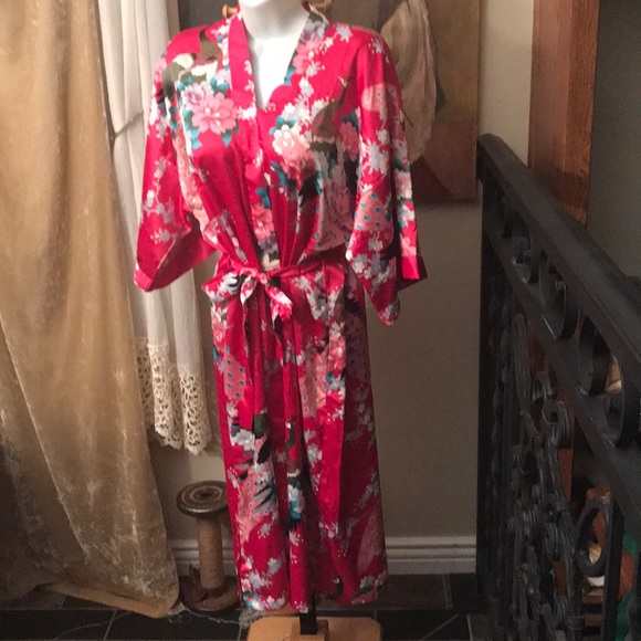 Oriental Village Silk Collection kimono robe S/m - Picture 1 of 7